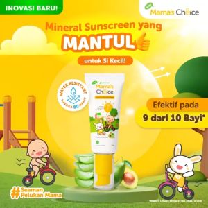 Mamas Choice Baby Gentle Suncreen Physical Mineral Tabir Surya Bayi SPF 30 PA++ Water Resistant