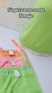 6 Pcs Kaos Dalam Cewek - Singlet Anak Perempuan Renda dan Remaja