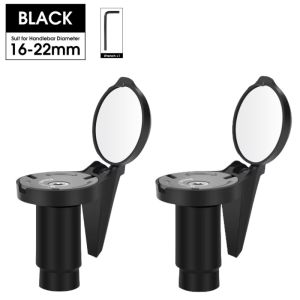 West Biking | WEST BIKING 2PC Bar End Bicycle Rearview Mirror Adjustable Convex Wide Vision Side Mirror Fits 16-22mm Handlebar For Road MTB