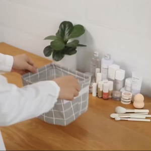 Fabric storage basket Cotton Linen Creative Storage box Waterproof Basket Toy Organizer