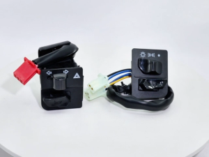 Motorcycle Switch Sniper 150 Handle Switch 3-Channel Horn Start Set with Rubber Sheet for Easy Installation