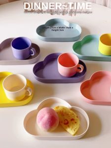 Cartoon Cloud Design Deep Childrens Dining Plate