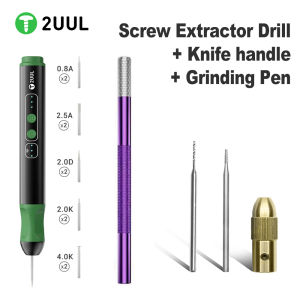 2UUL SD90 Stripped Screw Extractor Drill Bits Set Tungsten Steel Broken Bolt Screw Remover for Mobile Phone Repair Tool Kit