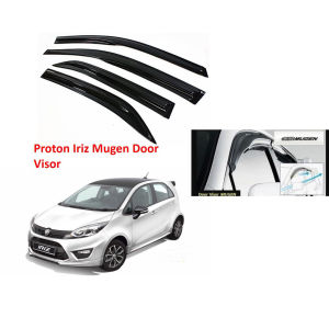 1 Set 4 pcs Door Visor Proton Iriz with Logo Mugen 8.5cm Big 10cm Wind Deflector Sun Protection 2121