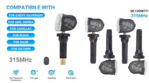 Cảm Biến Giám Sát Áp Suất Lốp GMC Terrain Cadillac TPMS 315MHz Nhựa ABS Màu Đen Kim Loại 13516164 13598772 13598771 Cho Năm 2017-2023