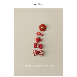Baby Girl Hair Clips No Damage Red Hair Accessories Infant Hair Clamps Children Cute Hair Decorations Korean Style Baby Hair Accessories