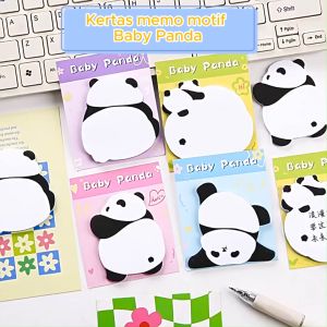 Baby Panda Sticky Notes Kertas Catatan Tempel Memo Note Pesan