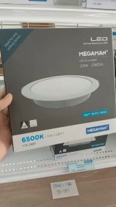 โคมดาวน์ไลท์ MEGAMAN LED MQTL1119-Y D200 24W DAYLIGHT / WARM WHITE แบบกลม