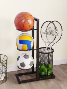 Basketball Storage Rack Household Ball Rack Volleyball Badminton Racket Childrens Basketball Stand Basket Fitness Equipment Simple Rack