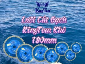 Lưỡi Cắt Gạch 180mm KingTom Khô - Chuyên Bê Tông Đá Hoa Cương Đường Cắt Bén - Mịn - Êm Tay