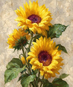 Kayou | Painting on Numbers Sunflower Bouquet Coloring By Number Decor Art for Beginner on Canvas Home Furnishing Decoration