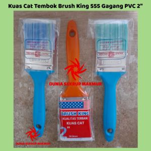 Kuas Cat Brush King 2" Inch / Kuas Cat Nylon Gagang PVC 5CM