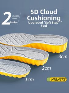 JvBV | Comfortable Invisible Height-Increasing Insoles for Men 1cm