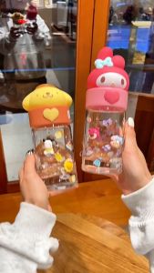 Botol Minum Anak Lucu dan Unik Kepala Boneka Viral Tutup Karet Tali Gantungan 500ml