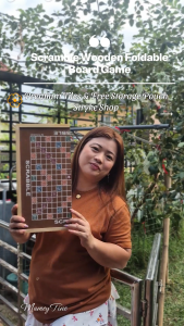 Wooden Foldable Scrabble Board Game Set | Premium Wooden Tiles with Storage Pouch | Stryke Shop