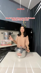 NIKITA Panci Presto 8 Liter 24 cm | Pressure Cooker Aluminium Anti Meledak | Pelunak Daging Aman