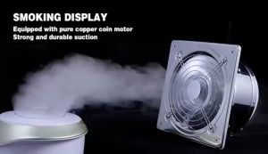 304 Stainless Steel Exhaust Fan with Tube Ventilation Extractor 12 Inch Industrial Exhaust Fans Household Kitchen Toilet Mute Wide Range Ventilating Fan Insect-proof Oil Smoke fan
