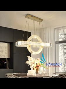 Đèn Chùm Pha Lê Thả Trần HANBACH Trang Trí PhòngThiết Sang Trọng Cao Cấp 3 Chế Độ Sáng