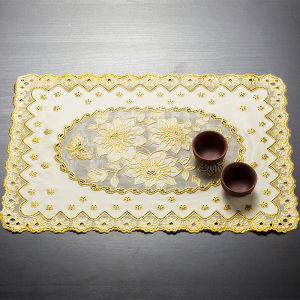 European Entry Lux Placemat PVC round Waterproof Tablecloth Heat Proof Mat Dining Table Cushion Flower Pot Pad Teacup Mat Placemat Coaster