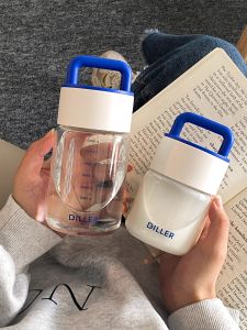 MENGYUXI | Portable Measuring Microwaveable Child Friendly Glass Cup