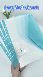 【Buy 10 Take 10】20/10PCS Long/A4 File Bag 11 Hole Loose Leaf Bag for 3/4/5 Ring Binder Transparent PP Binder Pouch Paper Organizer Clear Envelope File Organizer 5PCS/Set Free Shipping Sale