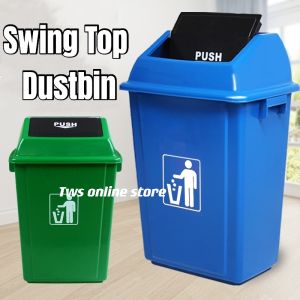 Swing Top Garbage Bin With Swing Lid / Dustbin / Waste Paper Bin / Trash Bin / Tong Sampah/Office Dustbin / Home Dustbin / Recycle Dustbin Swing Top Dustbin Flip Top Bin