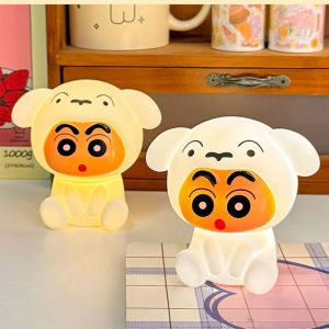 Bandai | Crayon Shin-Chanss Patting Small Night Lamp Bedroom Charging Night light Soft Light Eye -Protecting Color-changing Night Light