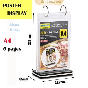 Restaurant Menu Board Display A4 A5 leaves advertisement menu sign poster for food store drink bar salon albums tabletop desktop