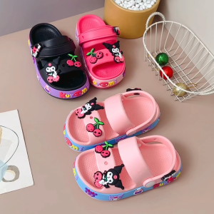 Fashion Kuromi Childrens Lightweight Non-Slip Slippers Waterproof sandals Shoes for kids 18-34
