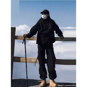 SHUMEISHI | Fleece Lined Womens Loose Windproof Waterproof Plus Size Student Hiking Pants