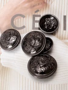 Nút Kim Loại Tròn Cổ Điển Cho Áo Khoác Nữ Nút Áo Vest Nút Quần Áo Nút Cotton Nút Trang Trí DIY Phụ Kiện May Vá