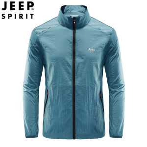 Jeep Tinh Thần Người Đàn Ông Của áo khoác Jacket nhẹ mỏng mùa hè cổ đứng bảo vệ khỏi ánh mặt trời Upf50 + Du Lịch Ngoài Trời bảo vệ khỏi tia UV quần áo đi câu Áo Khoác