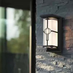 SXH โคมไฟติดผนังกันน้ำกลางแจ้งใหม่สไตล์จีน R วิลล่าประตูโพสต์โคมไฟลานระเบียงที่ทันสมัยบันไดทางเดินโคมไฟ