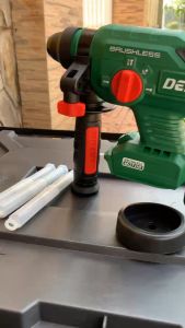 Thân máy khoan bê tông3 chức năng M21-RH2603CP màu xanh và màu xám dộng cơ không chổi than chân pin sử dụng M21