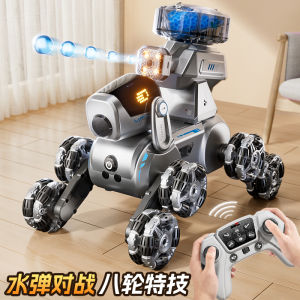 Remote Control Off-Road Drifting Car Boys Toy Gesture Sensing Water Cannon Firing Stunt Dog Eight-Wheel Special Effect Vehicle