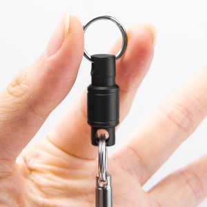 Titanium Alloy Quick Release Keychain Mini Rotary Buckle Stainless Steel Keyring Black EDC Tool For Men Women