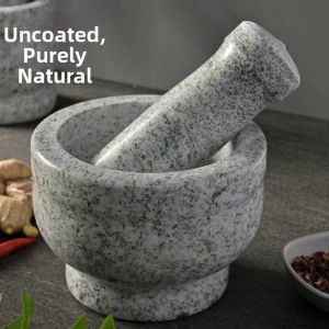 Manual Household Small Green Stone Garlic Mortar