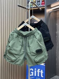 Outdoor Multi-Pocket Sports Cargo Fifth Pants Mens Summer Casual Straight-Leg Quick-Dry Pants Teen Trend Shorts