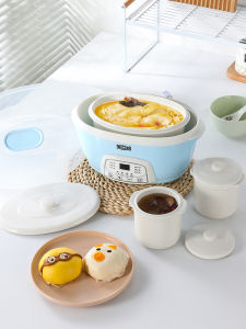 Meiyi Stew Electric Cooker Ceramics 1.6 litre Capacity with LCD Display Automatic Birds Nest Menu for Soup Stewing Yogurt Rice Boiling Insulation
