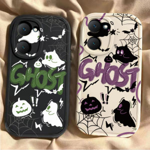 Vivo Y37m 5G Silicone Phone Case Full Cover Anti-Fall Ghost Design Mens Womens Cute Couple Protective Shell for Vivo Phones