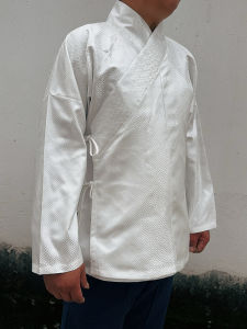 เสื้อเชิ้ตคอปกระบายสไตล์จีนสำหรับทั้งชายและหญิง ชุดกันหนาวแบบสวมลำลอง ผ้าฝ้ายผสมโพลีเอสเตอร์ ฤดูใบไม้ผลิ ฤดูใบไม้ร่วง