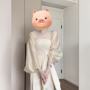 เสื้อคาร์ดิแกนแขนยาวป้องกันแสงแดดสไตล์ฝรั่งเศส ผ้าโปร่ง เสื้อคลุมแบบสวมสบายสำหรับผู้หญิง ช่วงไหล่และแขนยาว โพลีเอสเตอร์