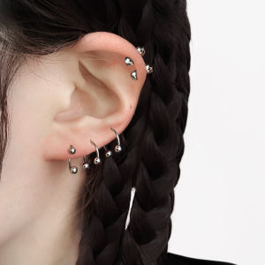 Double Ball U-Shaped Ear Bone Nail Women's Basic Versatile Double Hole Earring Set: A Comprehensive Guide