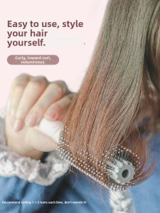 QITAOBAQI | Hair Styling Round Brush Volumizing Curling Comb