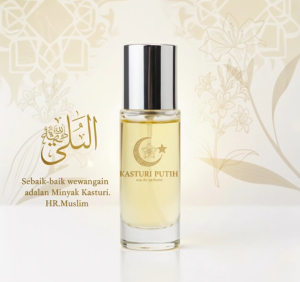 Kasturi Putih Parfum aroma lembut wangi tahan lama seharian untuk Solat non alkohol