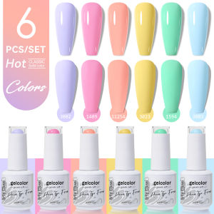Arte Clavo 6Pcs/Set Gel Nail Polish Set 15ml Hema Tpo Free Semi Permanent For Manicure Varnish Soak Off UV LED Nail Art Gel Kits
