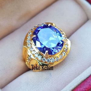 Cincin Batu Blue King Sapphire Super Elegant