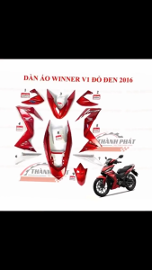 DÀN ÁO WINNER V1 ĐỎ CHERRY DOHC BẠC ZIN HÃNG ( BÁN LẺ TỪNG MÓN)