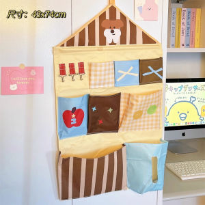 Student Dormitory Wall-Mounted Hanging Storage Bag Multi-Functional Storage Shelf Oxford Cloth Hanging Organizer for Sundries