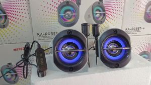 King Car Audio~ 180w Car Satellite Speaker Full Range Speaker with Ambient Lighting Metallic White Surface Mount